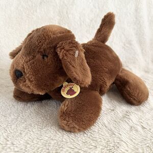 Eden Genevieve Madeline Brown Dog Plush 9” Vintage Stuffed Animal Toy